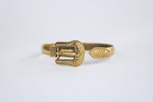 Load image into Gallery viewer, Western Buckle Cuff Bangle ©️ 18k Gold Plated Sterling Silver - shipping in 2 weeks