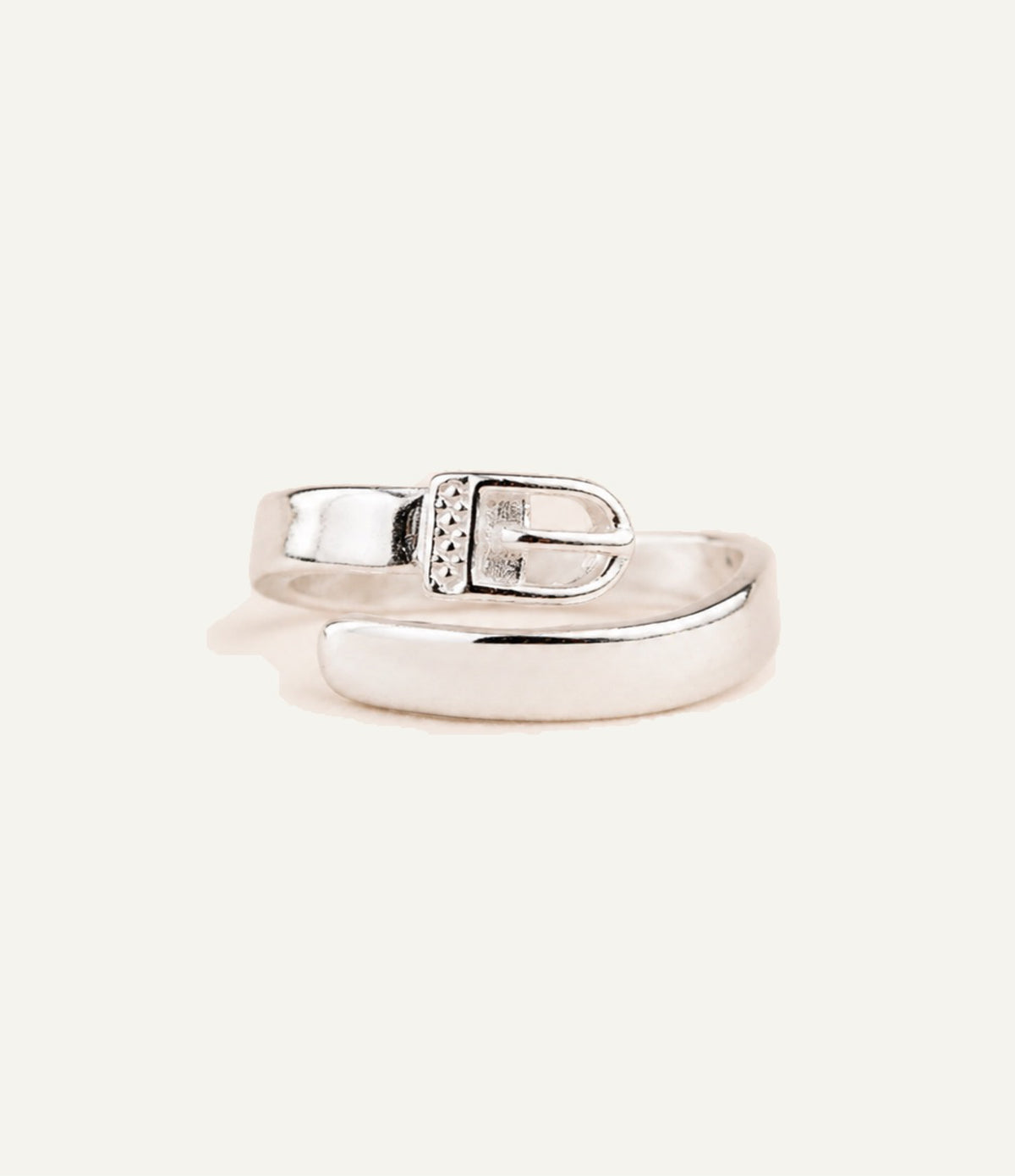 Western Belt Buckle Ring in Solid 925 Sterling Silver (Adjustable)