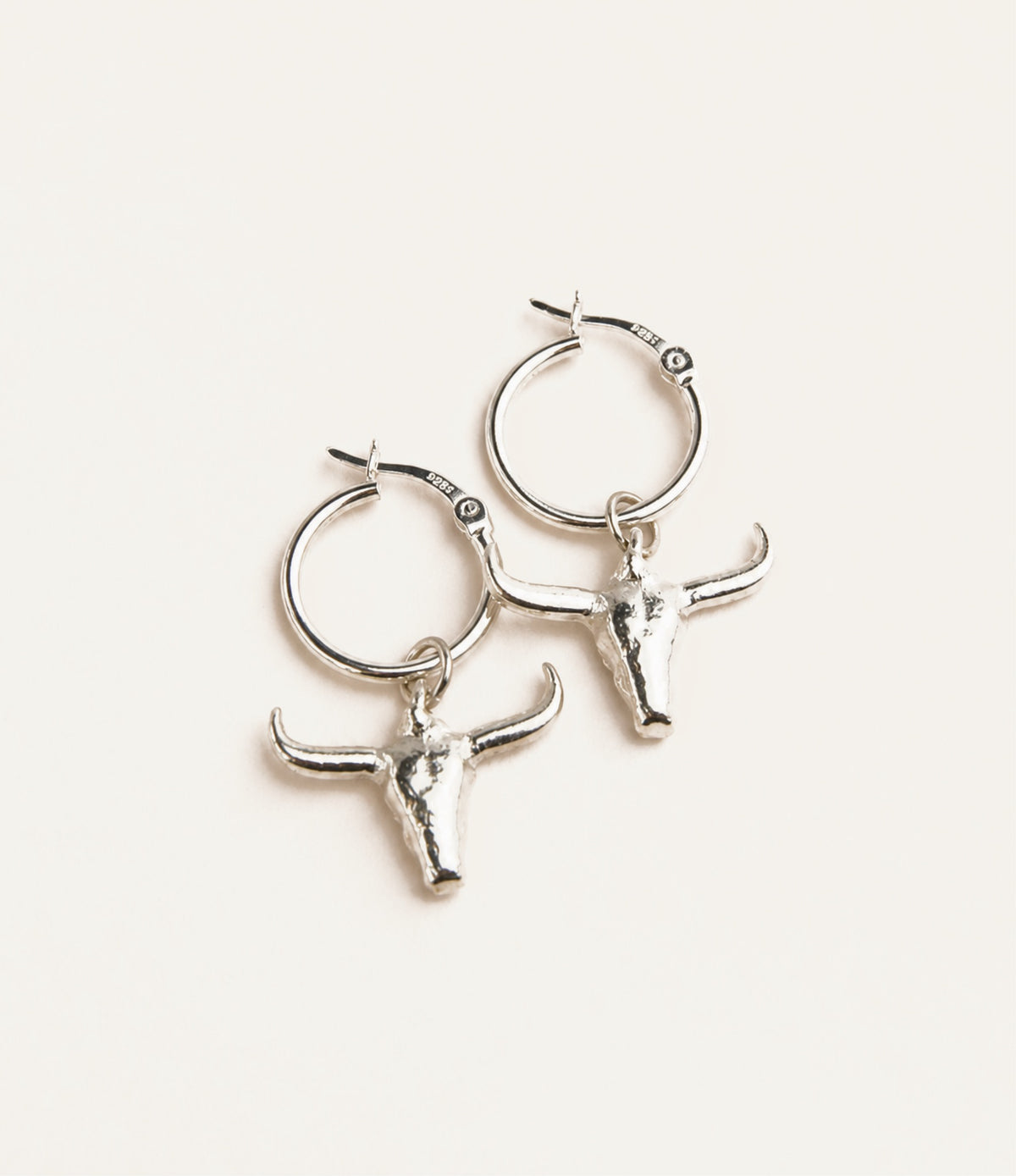 Longhorn Earrings in 925 Sterling Silver