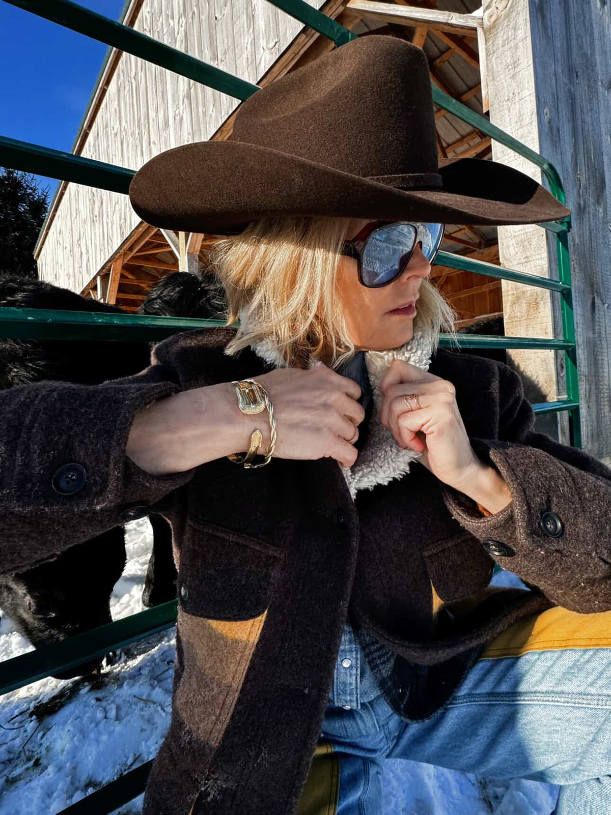 Western Buckle Cuff Bangle ©️ 18k Gold Plated 925 Sterling Silver