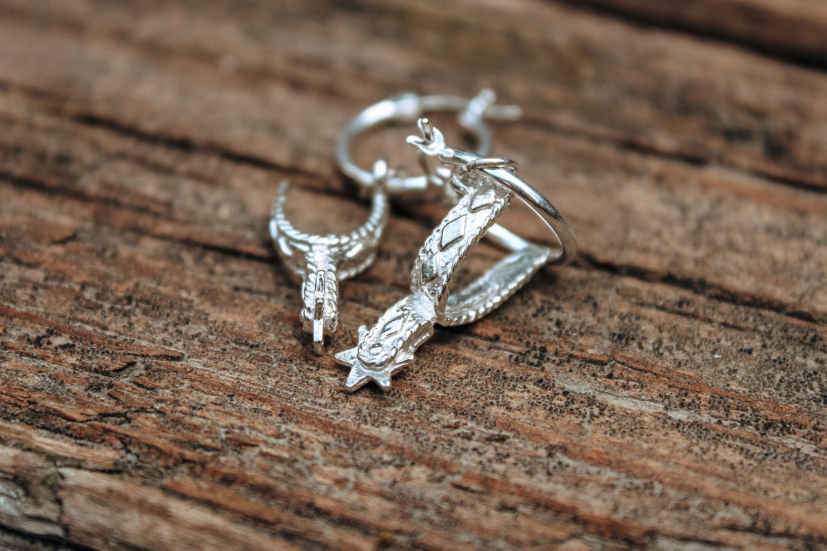 Silver Spur Earrings in 925 Sterling Silver