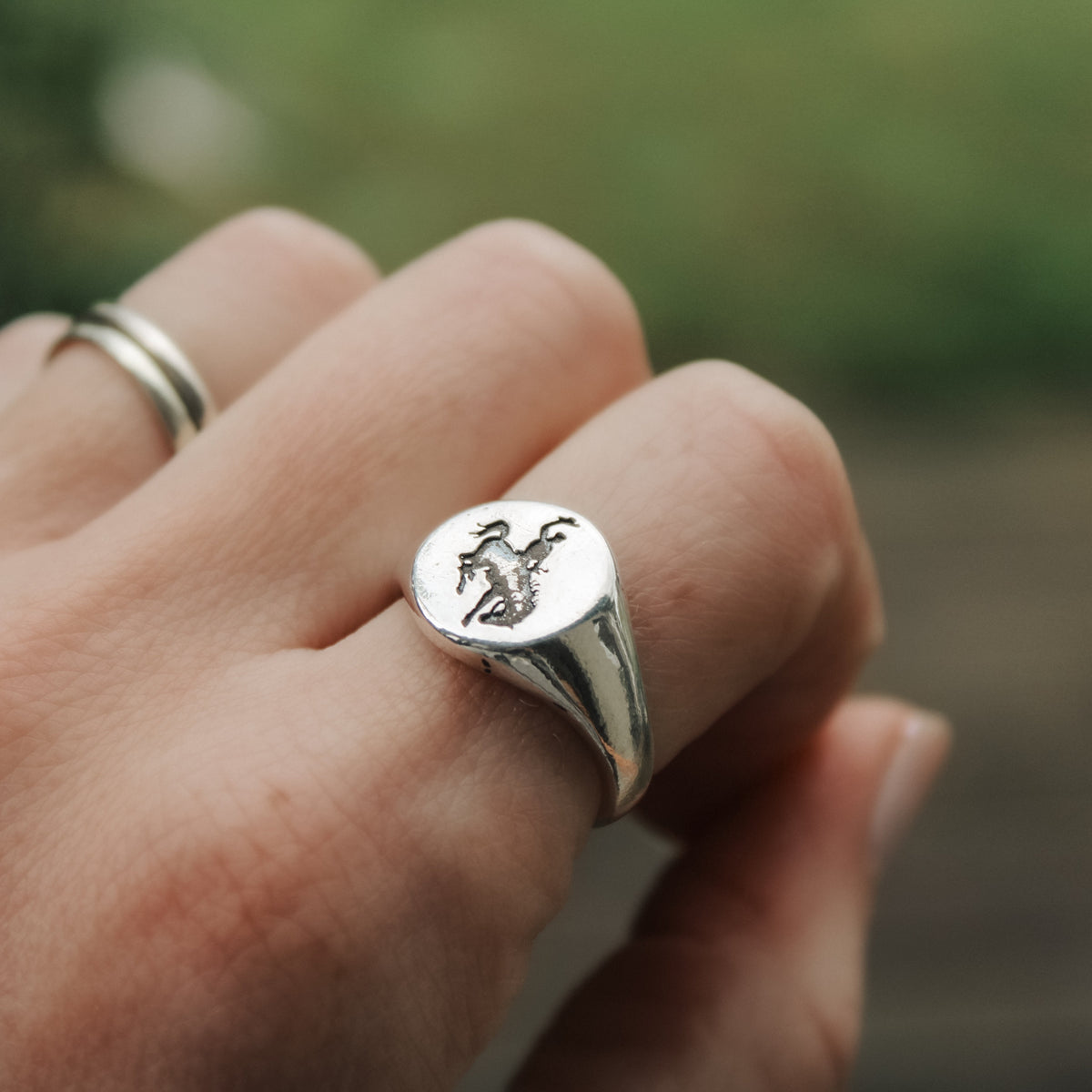 The Bronc Ring in 925 Sterling Silver