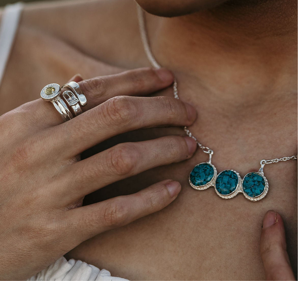 The Turquoise Keepsake Necklace in 925 Sterling Silver