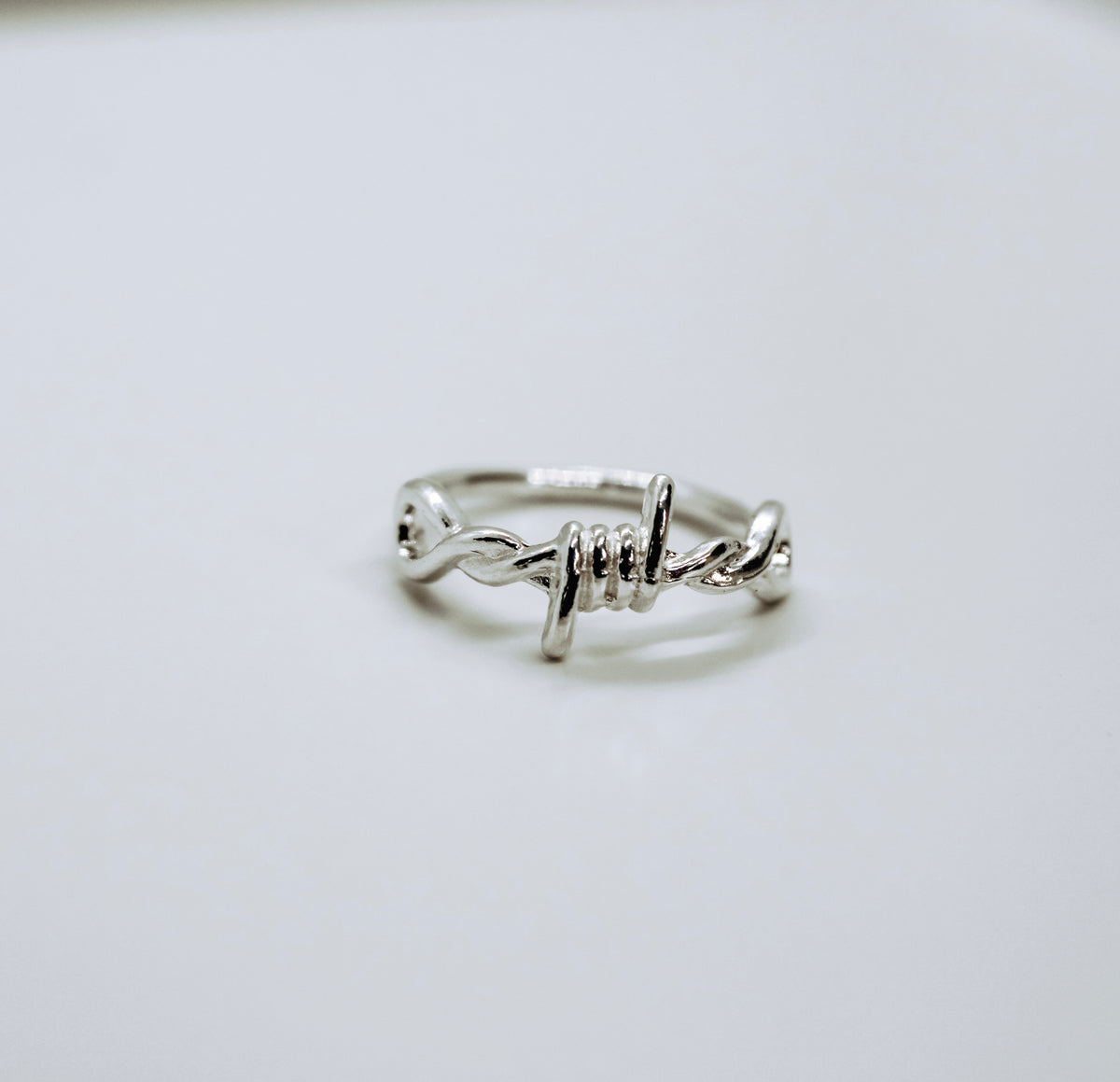 Barbed Wire Ring in 925 Sterling Silver
