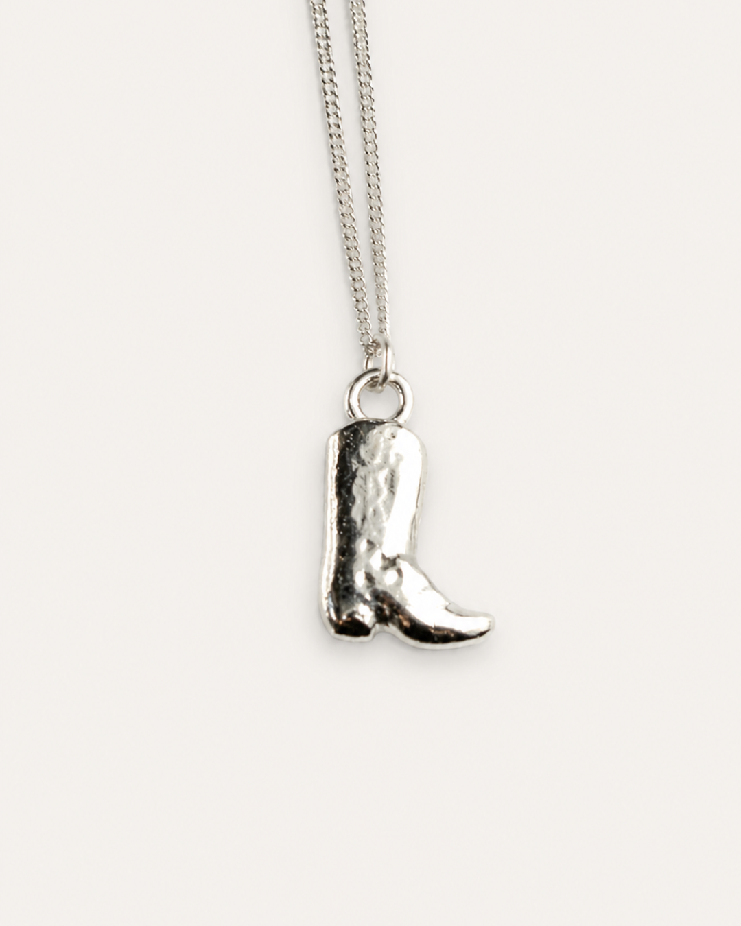 Mini Cowboy Boot Necklace in 925 Sterling Silver