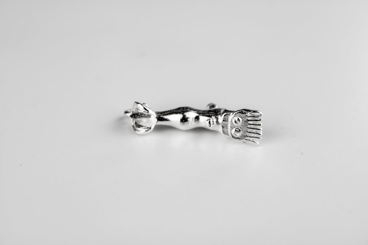 Shearing Hand Piece Necklace in 925 Sterling Silver