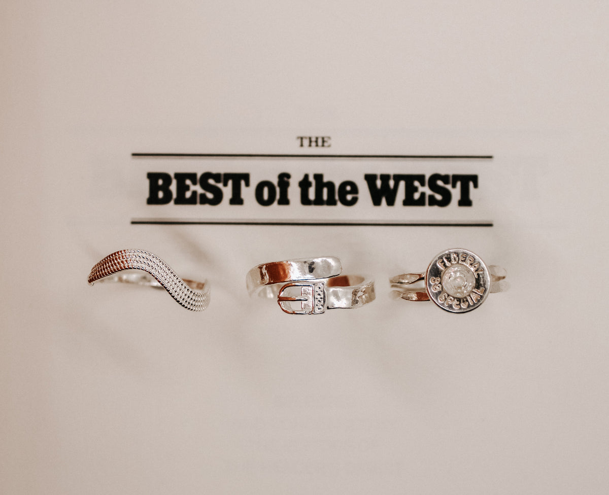 Western Belt Buckle Ring in Solid 925 Sterling Silver (Adjustable)