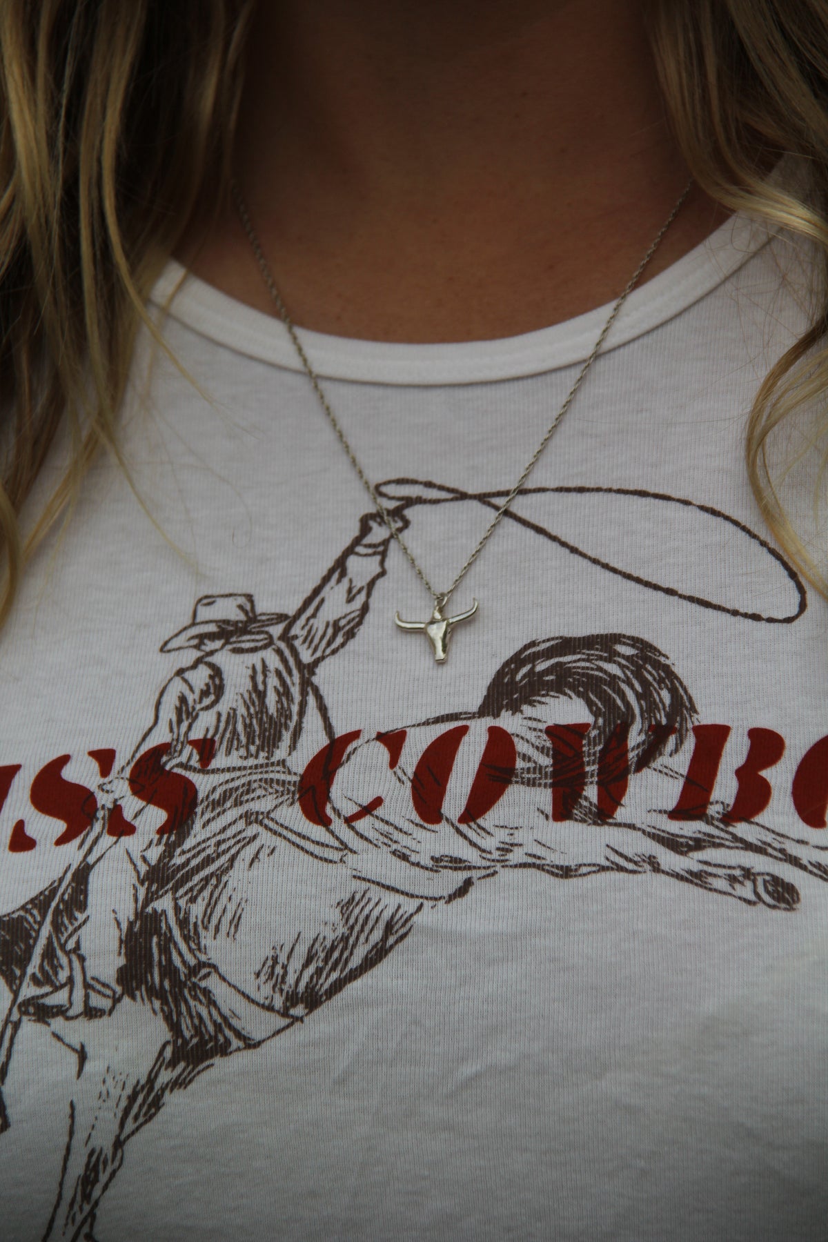 Long Horn Necklace in 925 Sterling Silver