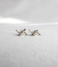 Load image into Gallery viewer, Sterling Silver Barbed Wire Studs in 925 Sterling Silver