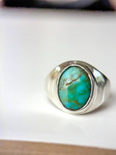Load image into Gallery viewer, Weathered Turquoise Sterling Silver Ring - one of a kind stone