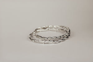 Barbed Wire Bangle - Sterling Silver