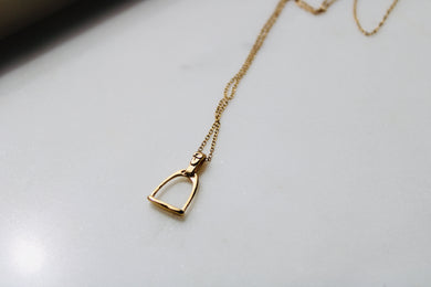 Stirrup Necklace - 18K Gold Plated