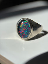 Load image into Gallery viewer, Weathered Opal Sterling Silver Ring