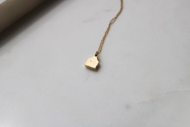 Mini Cattle Tag Necklace - 18K Gold Plated