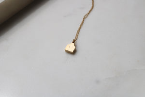Mini Cattle Tag Necklace - 18K Gold Plated