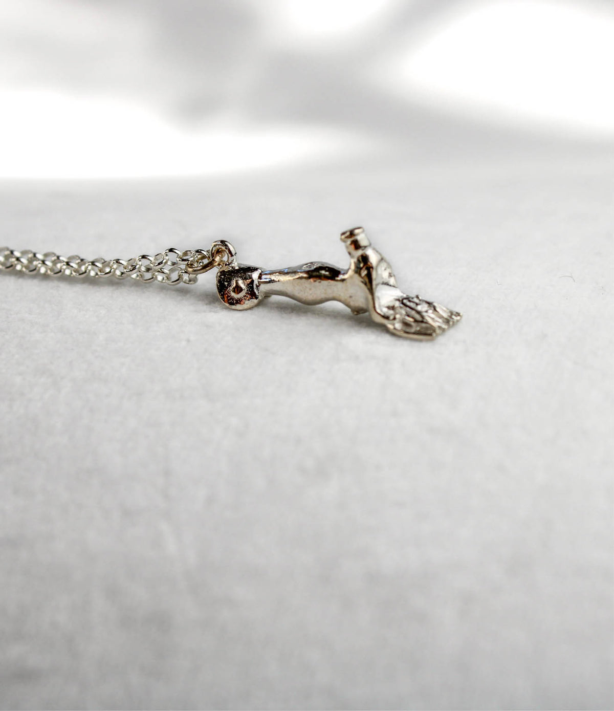 Shearing Hand Piece Necklace in 925 Sterling Silver