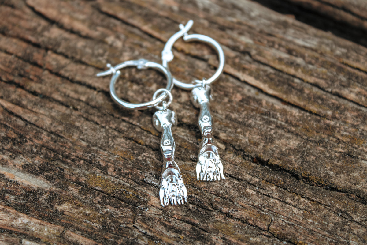 Shearing Handpiece Earrings in 925 Sterling Silver