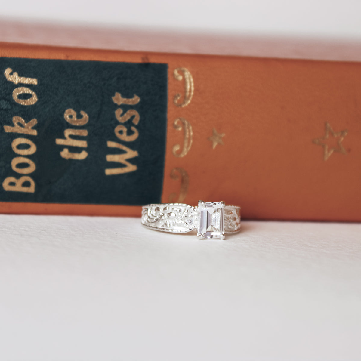 Western Belle Engagement Ring in 925 Sterling Silver