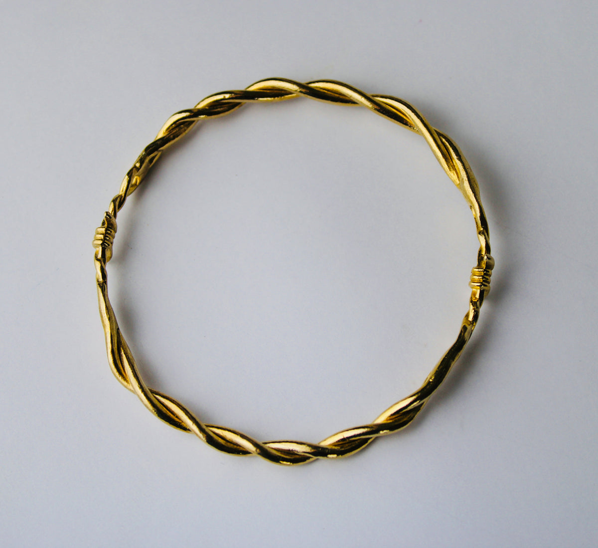Barbed Wire Bangle in 18k Gold Plated 925 Sterling Silver (shipping delay)