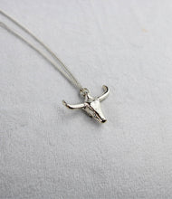 Load image into Gallery viewer, Long Horn Necklace in 925 Sterling Silver