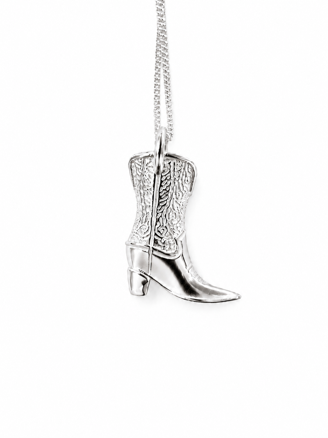 Darling Boot Necklace in 925 Sterling Silver