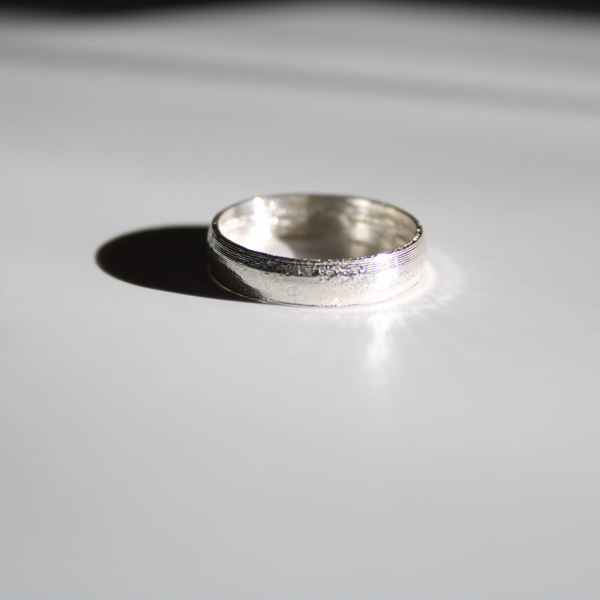 Textured Wedding Band in 925 Sterling Silver