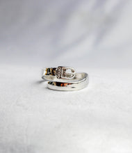Load image into Gallery viewer, Western Belt Buckle Ring in Solid 925 Sterling Silver (Adjustable)