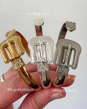 Load image into Gallery viewer, Western Buckle Cuff Bangle ©️ - White Bronze