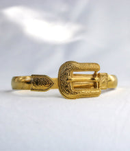 Load image into Gallery viewer, Western Buckle Cuff Bangle ©️ 18k Gold Plated 925 Sterling Silver