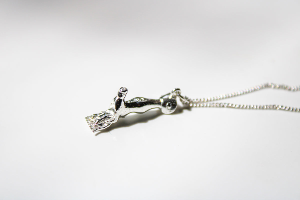 Shearing Hand Piece Necklace in 925 Sterling Silver