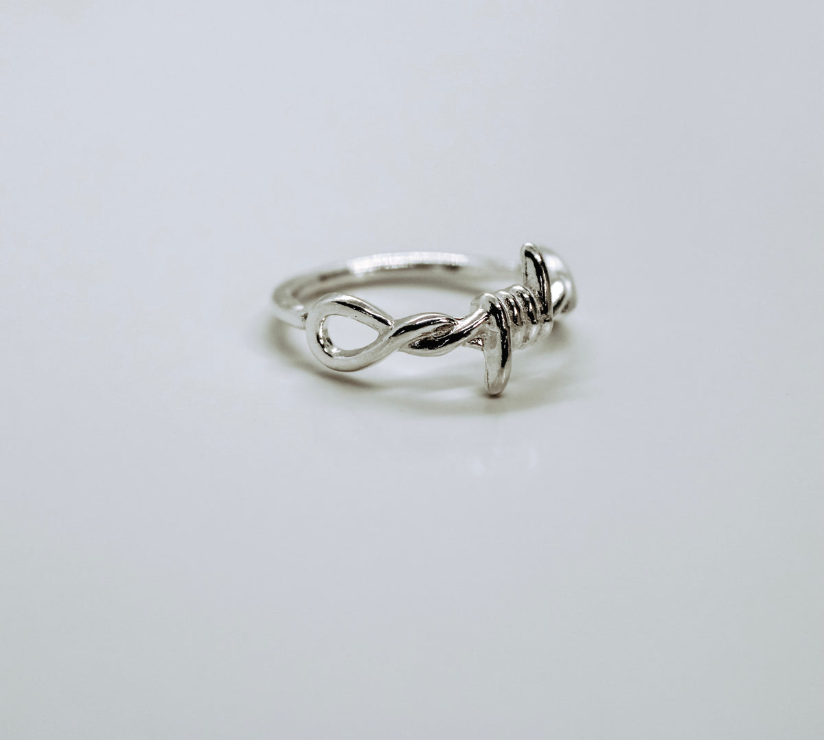 Barbed Wire Ring in 925 Sterling Silver