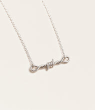 Load image into Gallery viewer, Sterling Silver Barbed Wire Necklace in 925 Sterling Silver
