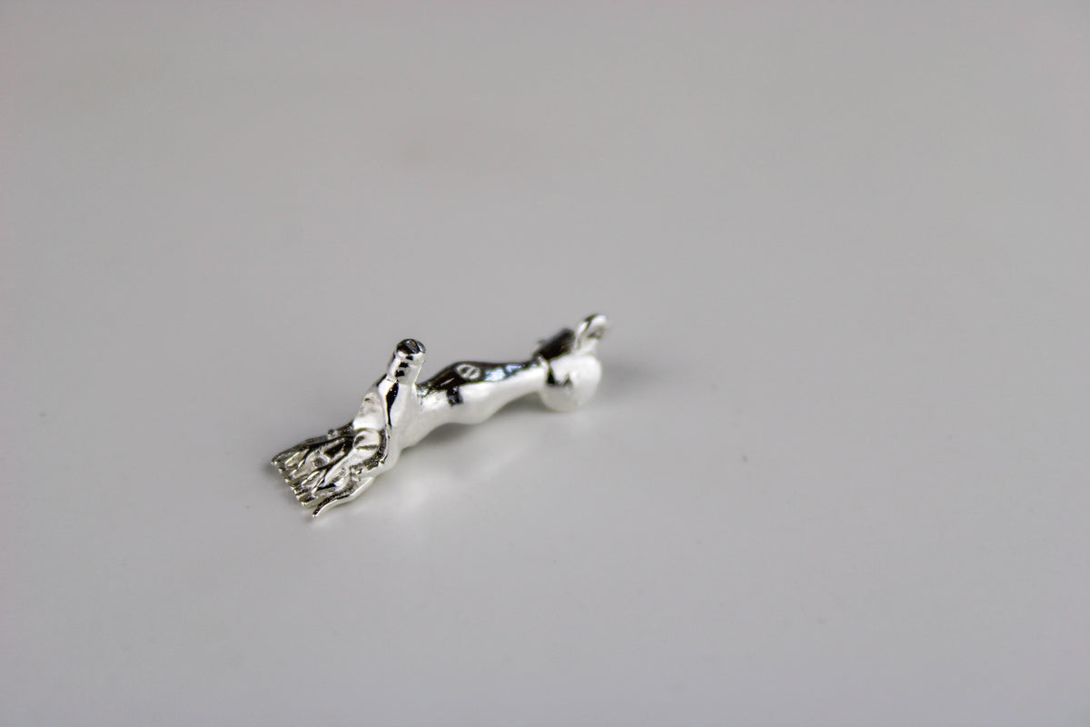 Shearing Hand Piece Necklace in 925 Sterling Silver