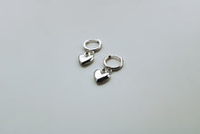 Load image into Gallery viewer, Heart Hoops - Sterling Silver