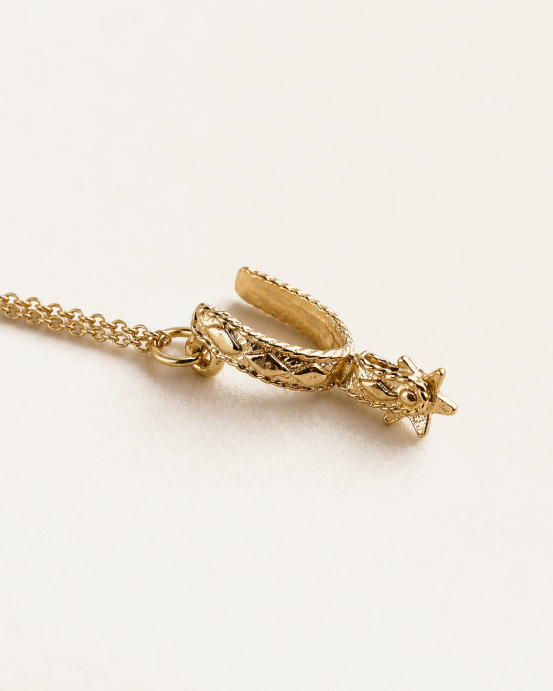 Gold Spur Necklace 18K Gold Plated Sterling Silver