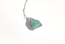 Load image into Gallery viewer, Cattle Tag with Crushed Turquoise Inlay - Limited Edition in 925 Sterling Silver