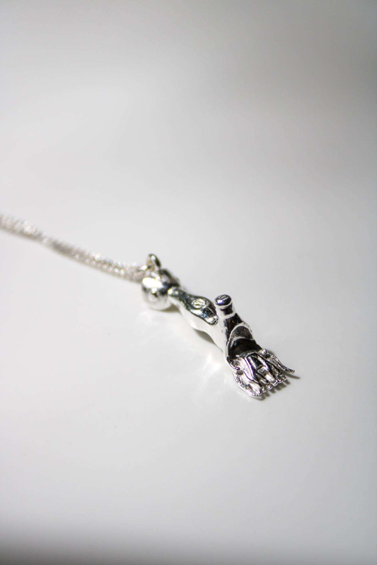 Shearing Hand Piece Necklace in 925 Sterling Silver