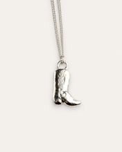 Load image into Gallery viewer, Mini Cowboy Boot Necklace in 925 Sterling Silver