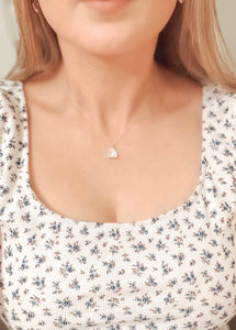 Mini Cattle Tag Necklace - Sterling Silver
