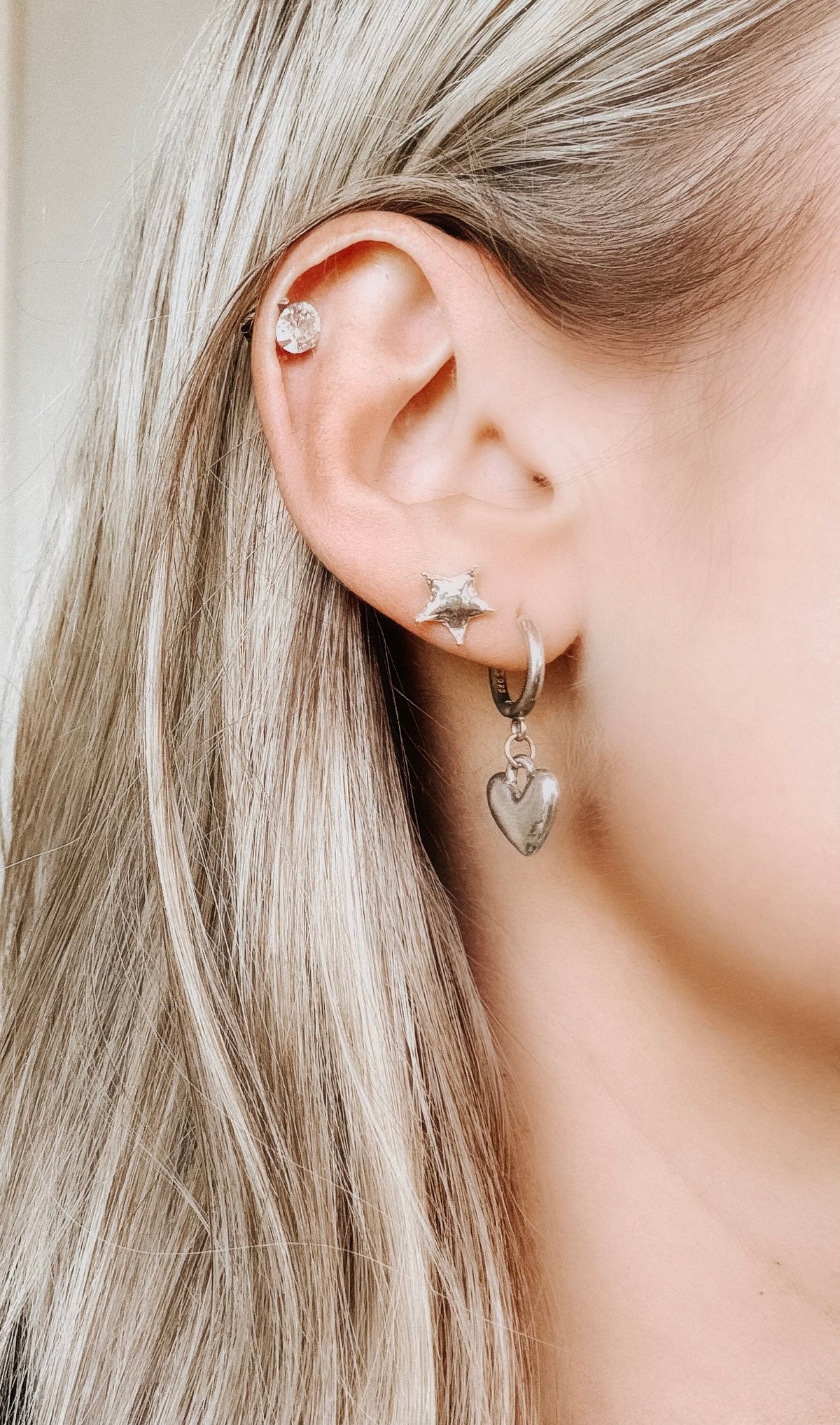 Lonestar Stud Earrings in Solid 925 Sterling Silver