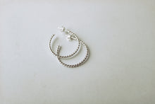 Load image into Gallery viewer, Lasso Hoop Studs - Sterling Silver