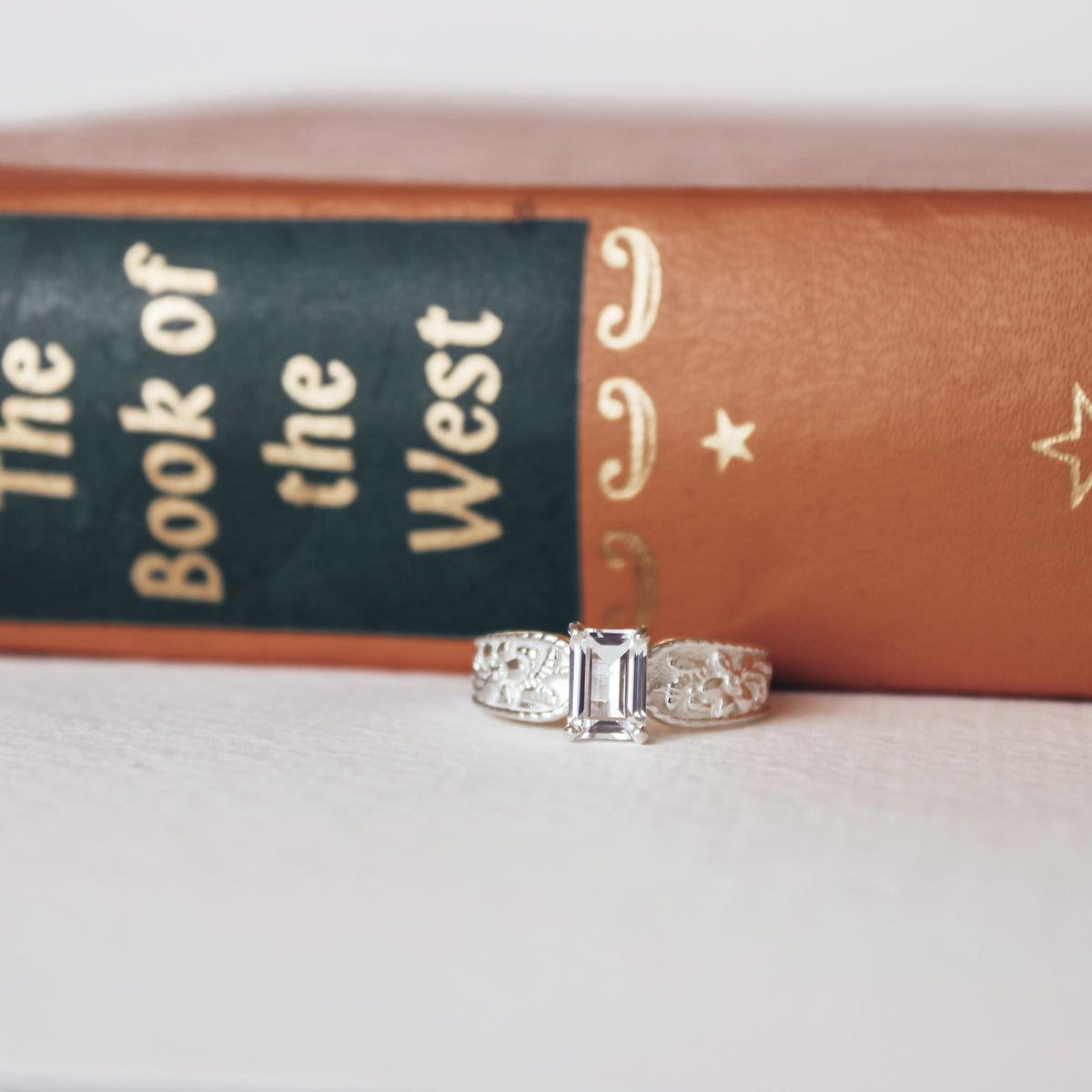 Western Belle Engagement Ring in 925 Sterling Silver