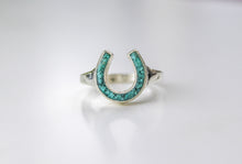 Load image into Gallery viewer, The Lucky Belle Ring - Sterling Silver with a Turquoise Inlay