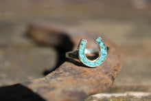 Load image into Gallery viewer, The Lucky Belle Ring in 925 Sterling Silver with a Turquoise Inlay