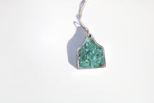 Load image into Gallery viewer, Cattle Tag with Crushed Turquoise Inlay - Limited Edition in 925 Sterling Silver