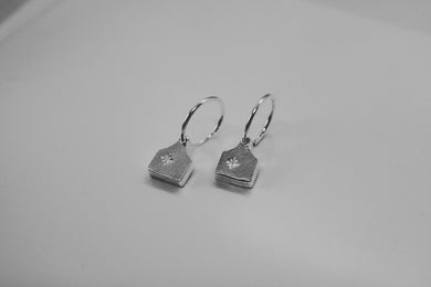 Mini Cattle Tag Earrings - Sterling Silver