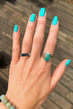 Load image into Gallery viewer, Weathered Turquoise Sterling Silver Ring - one of a kind stone