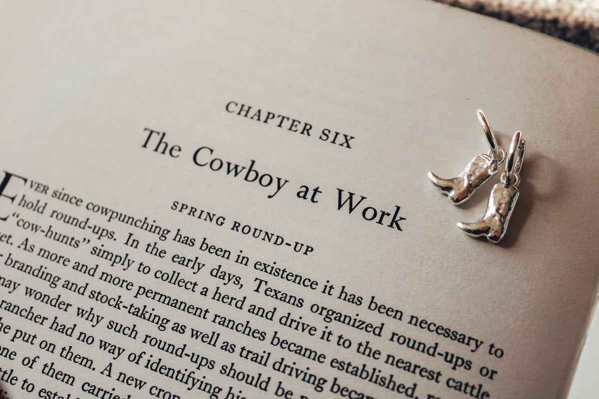 Cowboy Boots Earrings in 925 Sterling Silver