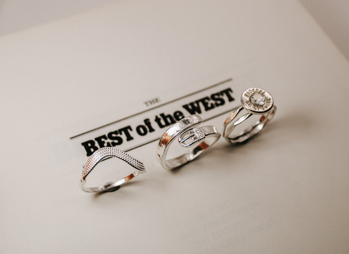 Western Belt Buckle Ring in Solid 925 Sterling Silver (Adjustable)