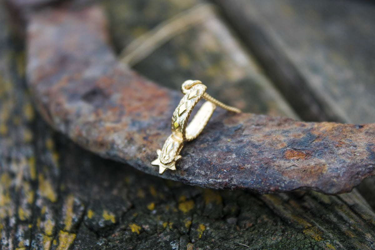 Gold Spur Necklace 18K Gold Plated Sterling Silver